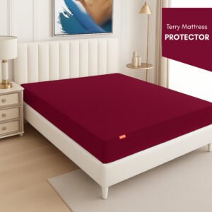 Yunora Sentinal Terry Mattress Protector – Waterproof, Breathable & Fitted with Side Lycra for Secure Fit
